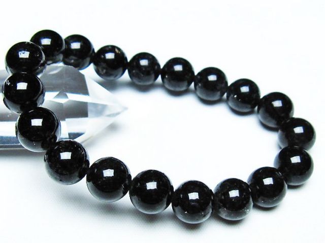 ブラックルチルクォーツブレスレット 11mm [T257-7279]