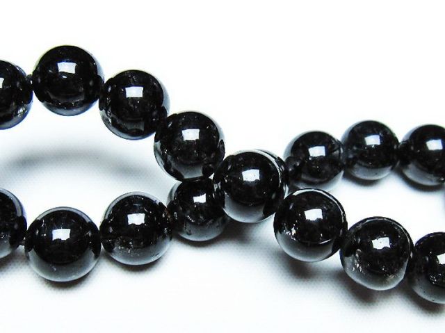 ブラックルチルクォーツブレスレット 11mm [T257-7279]