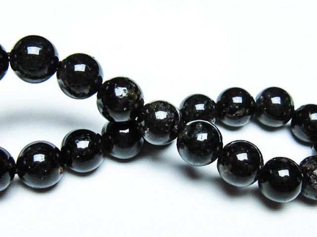 ブラックルチルクォーツブレスレット 9mm [T257-7288]
