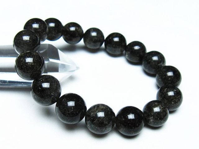ブラックルチルクォーツブレスレット 13mm [T257-7456]
