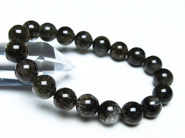 ブラックルチルクォーツブレスレット 11mm [T257-7500]