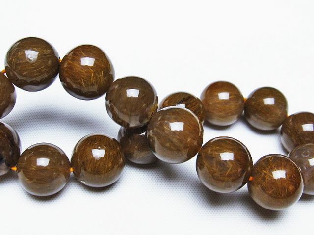 ルチルインアゲート ブレスレット 12mm [T258-1947]