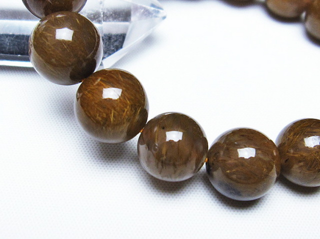 ルチルインアゲート ブレスレット 12mm [T258-1947]