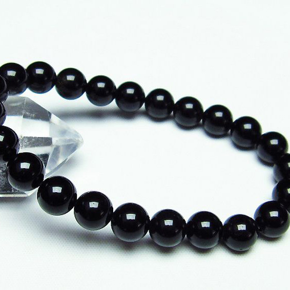 キャッツアイオブシディアンブレスレット8mm[T265-1303]