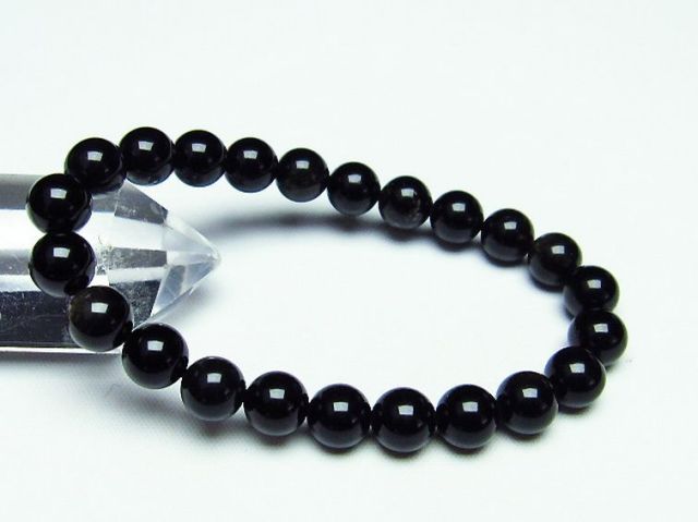 パワーストーン 天然石 キャッツアイオブシディアンブレスレット 8mm [T265-1326]1枚目