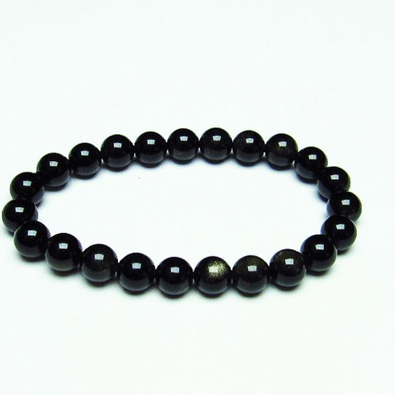 パワーストーン 天然石 キャッツアイオブシディアンブレスレット 8mm [T265-1348]