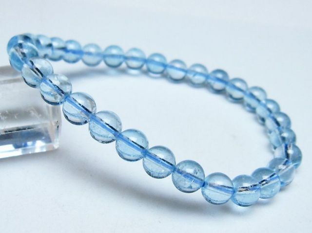 ブルートパーズブレスレット 6mm [t280-2631]