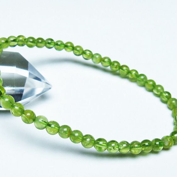 ペリドットブレスレット 4mm [T283-10593]