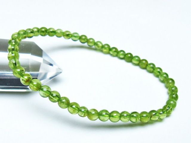 ペリドットブレスレット 4mm [T283-10644]