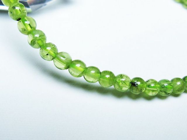 ペリドットブレスレット 4mm [T283-10702]