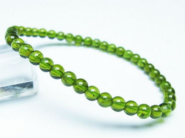 パワーストーン  ペリドットブレスレット5mm[T283-9819]1枚目