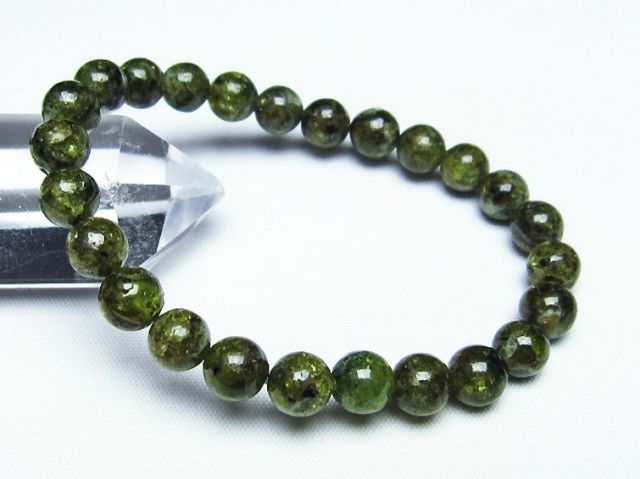 パワーストーン 天然石 ペリドットブレスレット7mm[T284-2107]1枚目