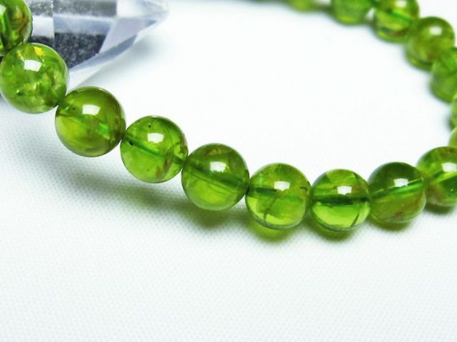 天然 高品質 ペリドット ブレスレット 7㎜ 石流通センター 高品質 ブレスレット ペリドット (最高級) (約7