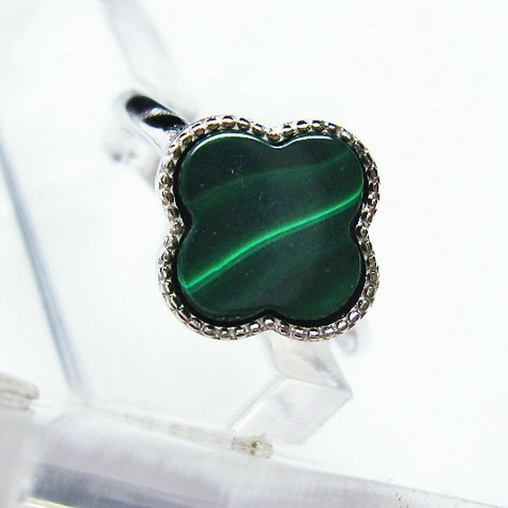 パワーストーン 天然石 マラカイト指輪(15号)[T290-1072]