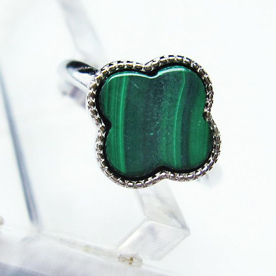 パワーストーン 天然石 マラカイト指輪(14号)[T290-1075]