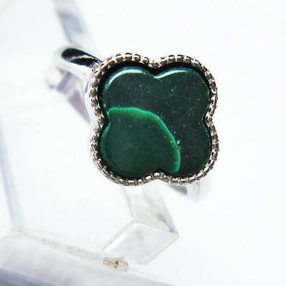 パワーストーン 天然石 マラカイト指輪(15号)[T290-1088]