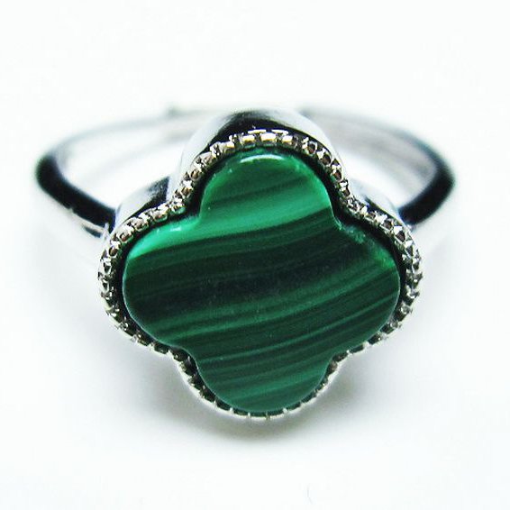 マラカイト指輪(15号)[T290-1546]