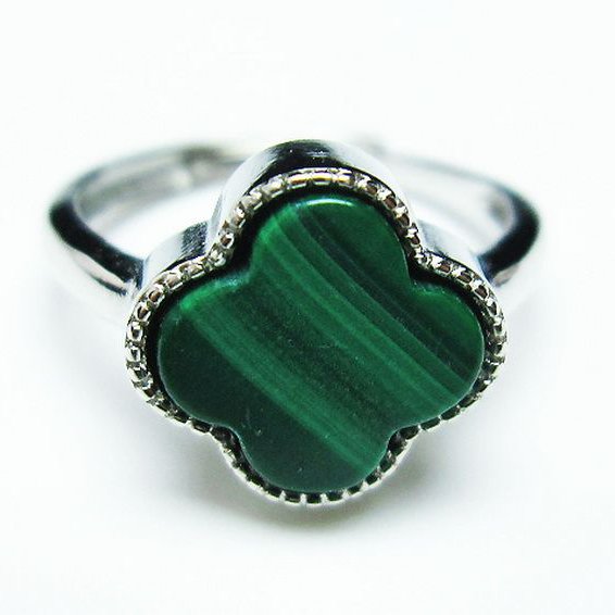 マラカイト指輪(15号)[T290-1555]