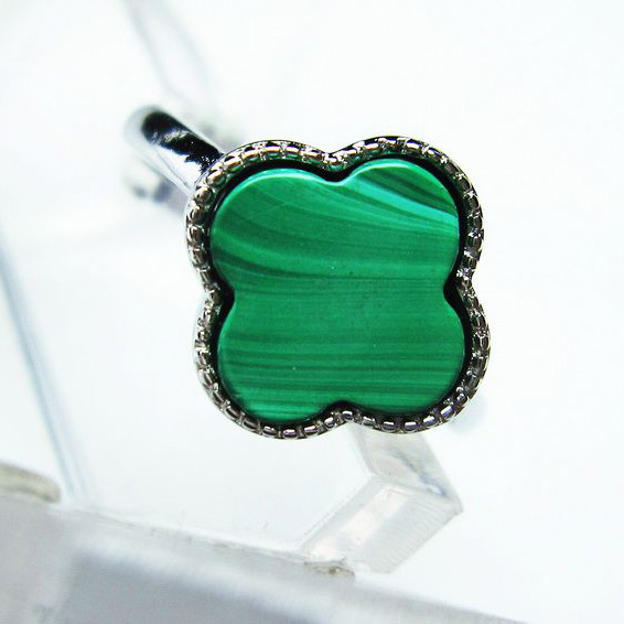 マラカイト指輪(14号)[T290-912]