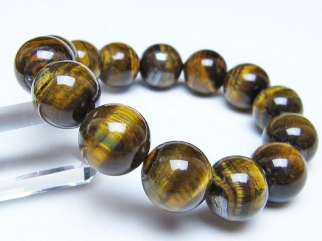 タイガーアイ※黄虎目石ブレスレット 16mm [t30-14320]