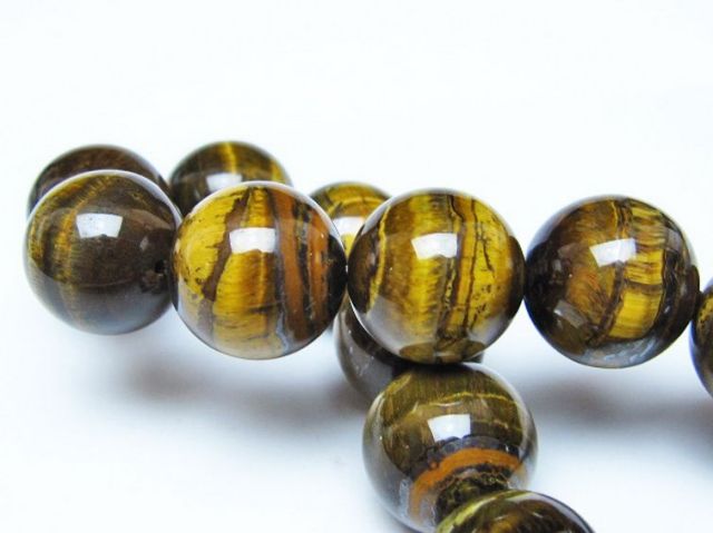 タイガーアイ※黄虎目石ブレスレット 16mm [t30-14320]