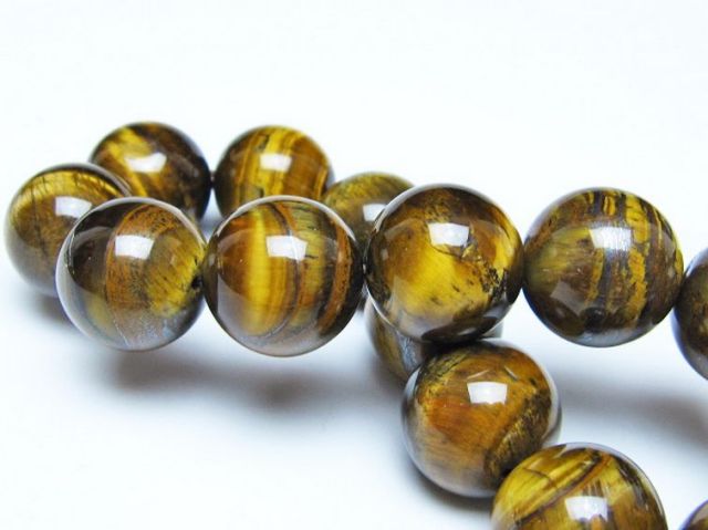 タイガーアイ※黄虎目石ブレスレット 16mm [t30-14329]