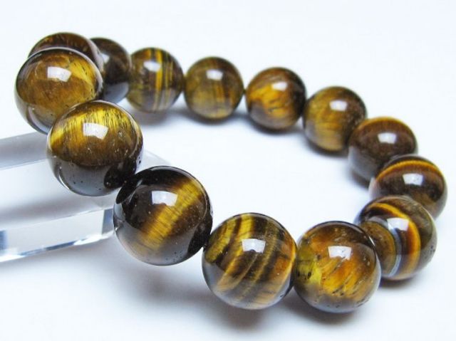 タイガーアイ※黄虎目石ブレスレット 16mm [t30-14336]
