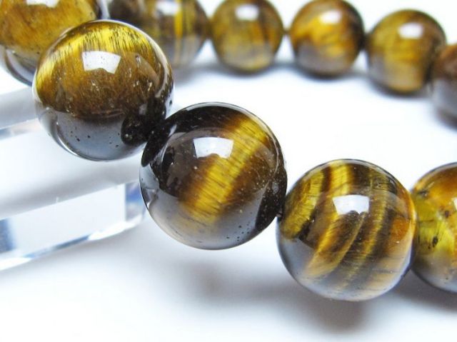 タイガーアイ※黄虎目石ブレスレット 16mm [t30-14336]
