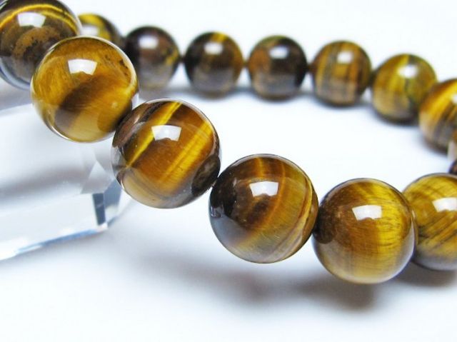 タイガーアイ※黄虎目石ブレスレット 12mm [t30-14383]