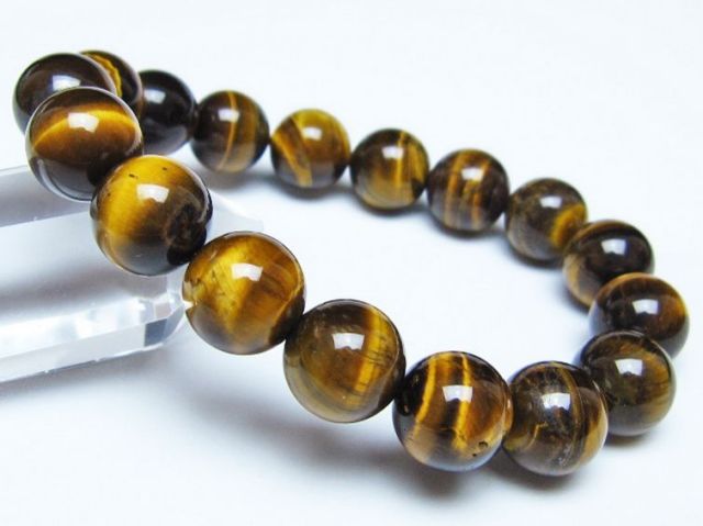 タイガーアイ※黄虎目石ブレスレット 12mm [t30-14405]