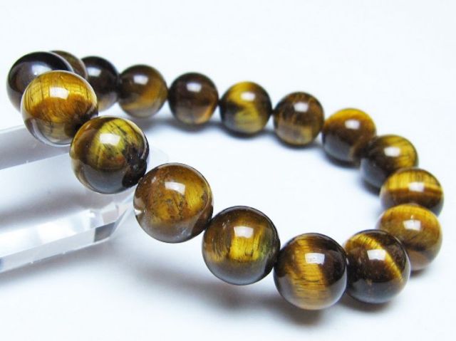 タイガーアイ※黄虎目石ブレスレット 13mm [t30-14416]