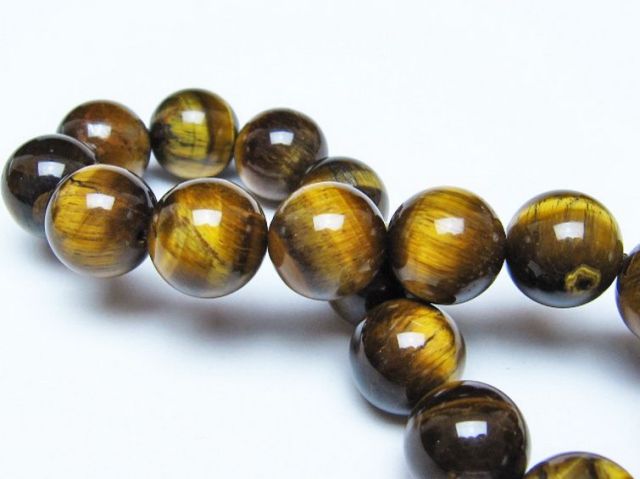 タイガーアイ※黄虎目石ブレスレット 13mm [t30-14416]