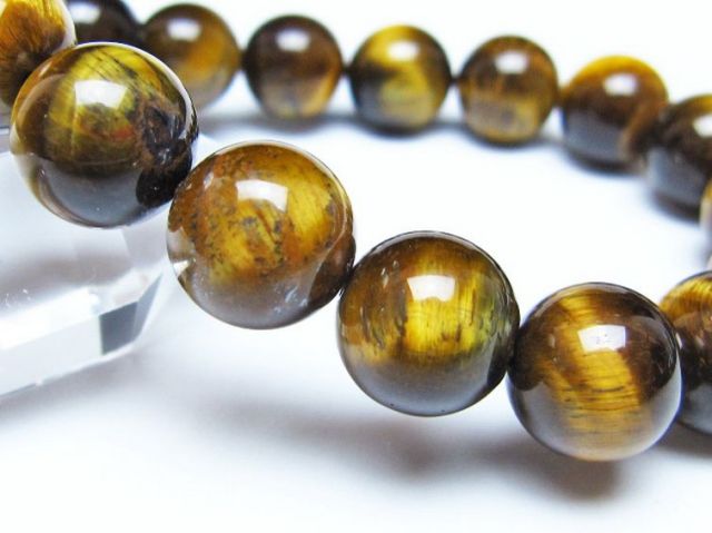 タイガーアイ※黄虎目石ブレスレット 13mm [t30-14416]