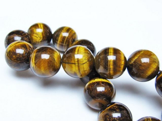 タイガーアイ※黄虎目石ブレスレット 15mm [t30-14430]