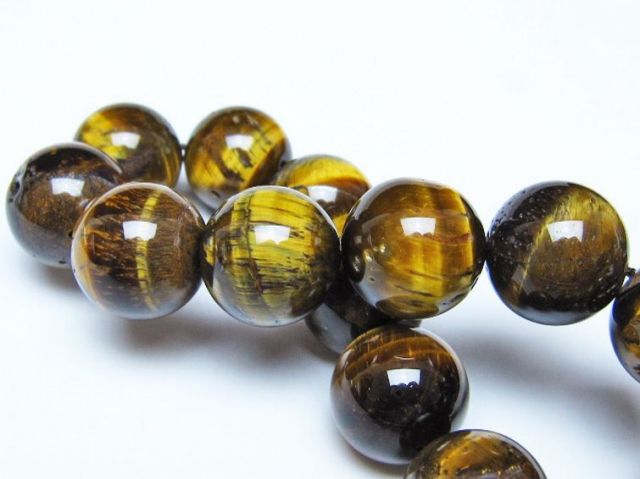 タイガーアイ※黄虎目石ブレスレット 16mm [t30-14444]