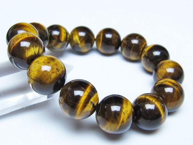 タイガーアイ※黄虎目石ブレスレット 16mm [t30-14452]