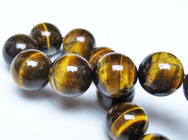 タイガーアイ※黄虎目石ブレスレット 16mm [t30-14452]