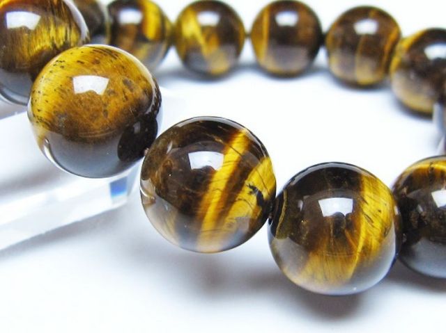 タイガーアイ※黄虎目石ブレスレット 16mm [t30-14452]