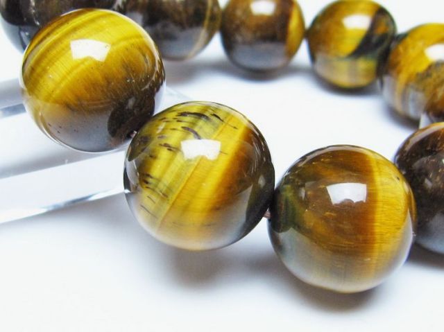 タイガーアイ※黄虎目石ブレスレット 20mm [t30-14463]