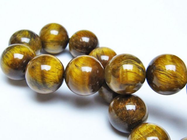 タイガーアイ※黄虎目石ブレスレット 15mm [t30-14473]