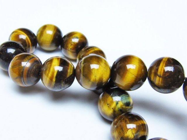 タイガーアイ※黄虎目石ブレスレット 12mm [t30-14491]