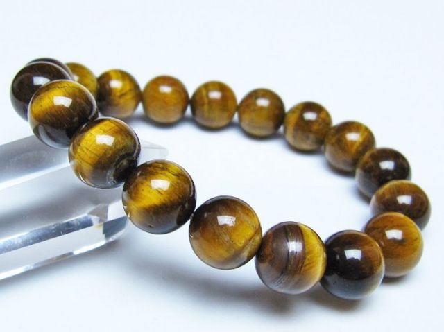 タイガーアイ※黄虎目石ブレスレット 12mm [t30-14497]