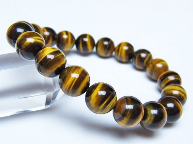 タイガーアイ※黄虎目石ブレスレット 10mm [t30-14512]