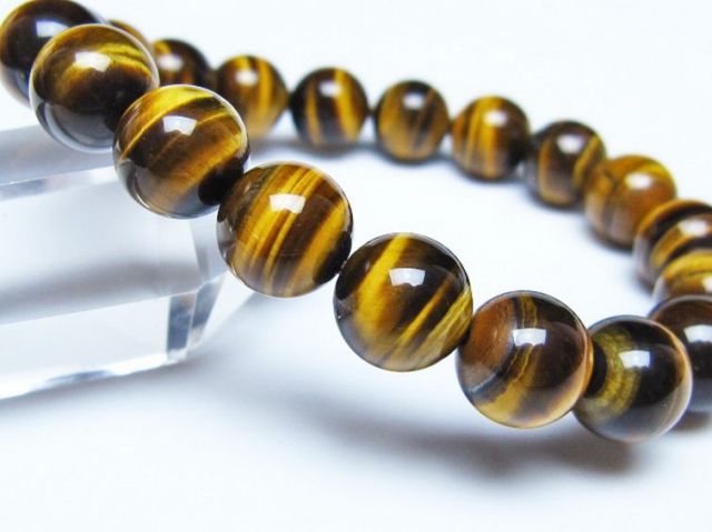 タイガーアイ※黄虎目石ブレスレット 10mm [t30-14512]