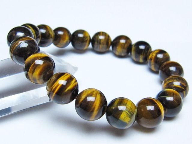 タイガーアイ※黄虎目石ブレスレット 12mm [t30-14524]