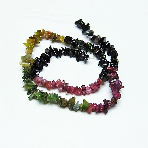 ミックスカラートルマリン一連 ビーズ [t302-1849]