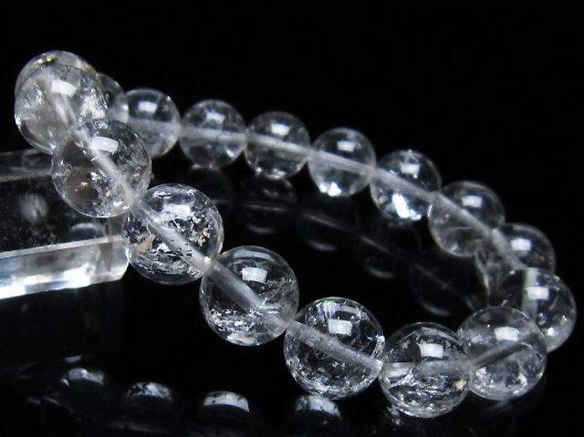 アイリスクォーツ 虹入り レインボー水晶 ブレスレット 12mm [T303-1523]