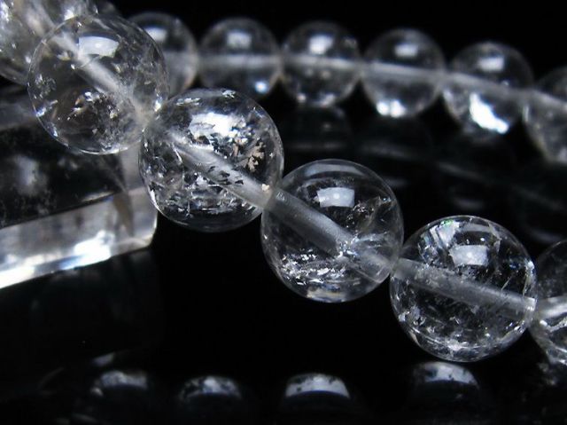 アイリスクォーツ 虹入り レインボー水晶 ブレスレット 12mm [T303-1523]