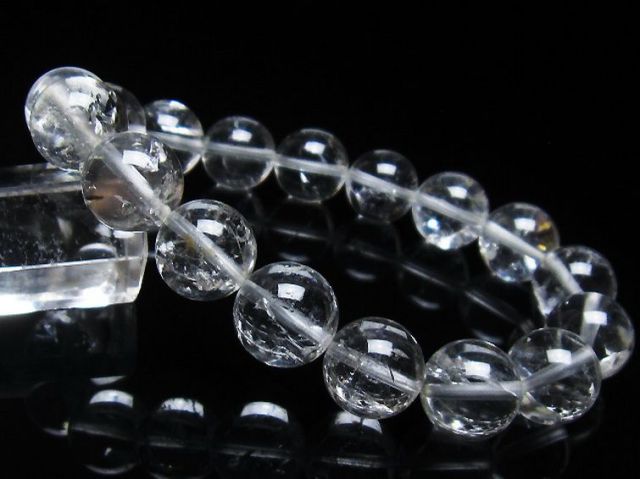アイリスクォーツ 虹入り レインボー水晶 ブレスレット 12mm [T303-1565]