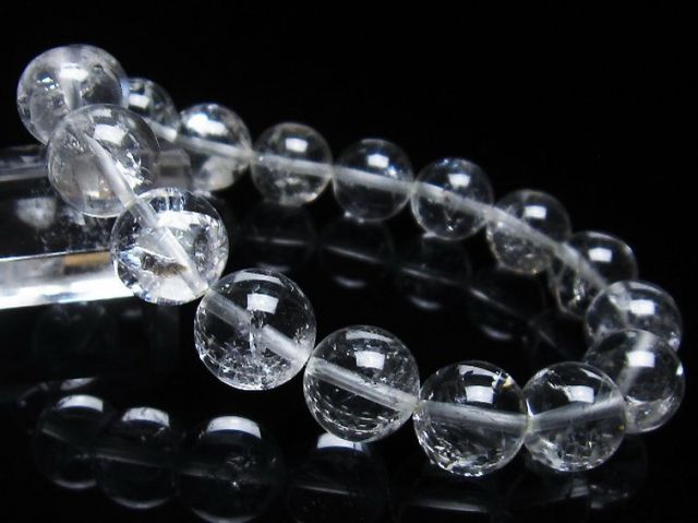 アイリスクォーツ 虹入り レインボー水晶 ブレスレット 12mm [T303-1580]